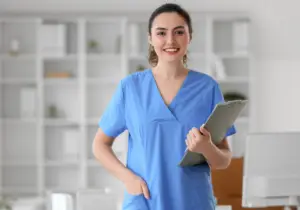 Medical Office Assistant organizing appointments and supporting patients in a healthcare office.
